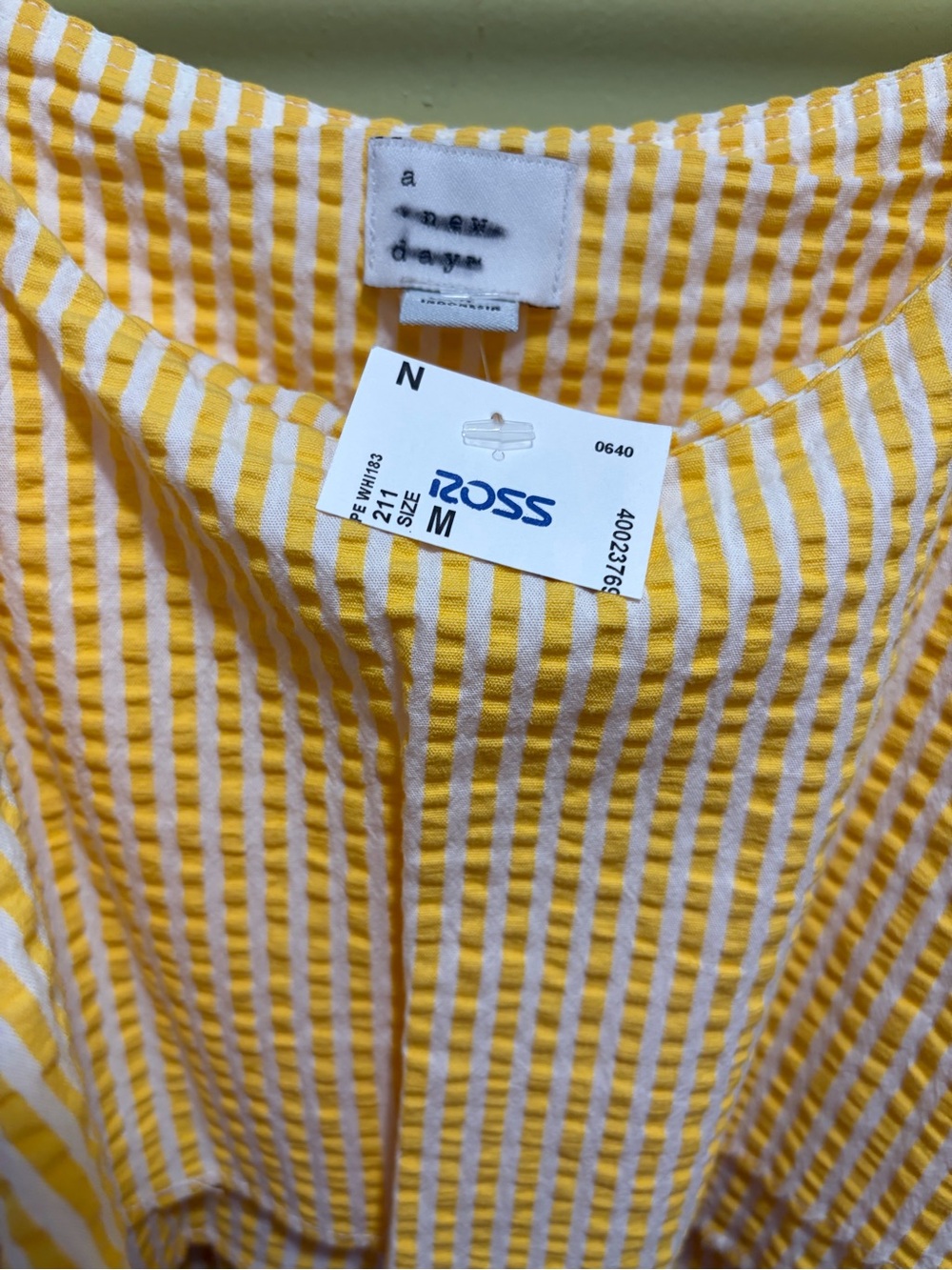 Target Yellow Seersucker Ruffle Strap Top - Picture 2 of 4